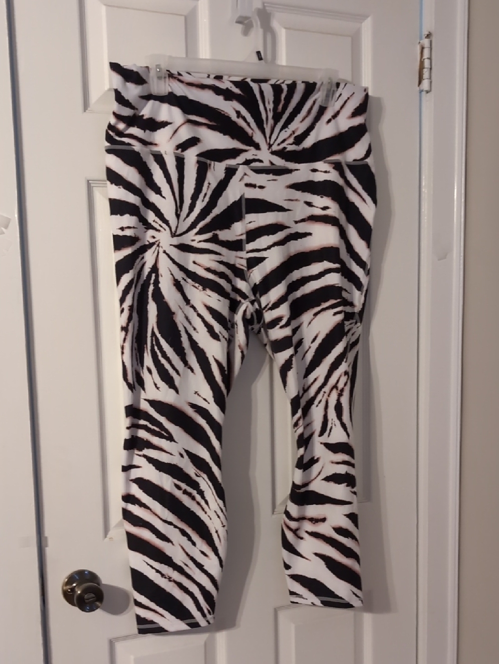 Fabletics Black and White Zebra Print Leggings